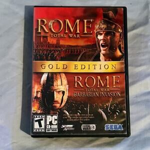 Rome: Total War Gold Edition PC CDROM Complete w Manuals Barbarian Invasion Sega